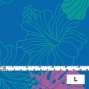 Hula Fabric / Hawaiian Flower / JKH-536-BLGR