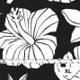 Hula Fabric / Hawaiian Flower / JKH-538-BKWH