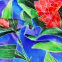 Hula Fabric / Red Ginger / JKH-562-BL
