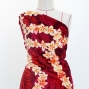Hula Fabric / Plumeria Lei / JKH-648-RD