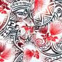 Hula Fabric / Kahiko & Lehua / JKH-660-WH
