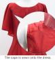 Kids Custom Cape Long Dress / JCp25-solid