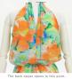 Hula Long Koshibo Dress with Hawaiian Flower Print / Luxury Collection / J3315-2