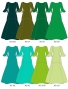 Custom Frilled Sleeve Long Dress / JC100-solid