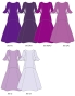 Custom Frilled Sleeve Long Dress / JC100-solid