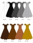 Custom Long Dress With 3gather Frill Puff Sleeves / JC107-solid