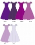 Custom Long Dress With 3gather Frill Puff Sleeves / JC107-solid