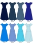 Kids Custom Long Multi Way Dress with Velvet & Koshibo / JCp138-solid