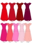 Kids Custom Long Multi Way Dress with Velvet & Koshibo / JCp138-solid