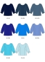 Kids Custom Three-quarter Sleeves Blouse with Shantung / JC148-solid