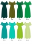 Kids Custom Frill Sleeve Long Dress / JCp23-solid