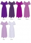 Kids Custom Frill Sleeve Long Dress / JCp23-solid
