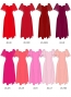 Kids Custom Frill Sleeve Long Dress / JCp23-solid