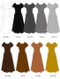 Kids Custom ruffled collar Long Dress / JCp28-solid