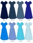 Kids Custom ruffled collar Long Dress / JCp28-solid