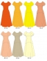 Kids Custom ruffled collar Long Dress / JCp28-solid