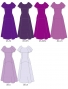 Kids Custom ruffled collar Long Dress / JCp28-solid