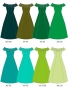 Kids Long Off Shoulder Dress / JCp43-solid