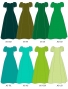 Kids Custom Puff Sleeve Long Dress / JCp75-solid