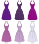Custom Midi Halterneck Dress  / JC57-solid