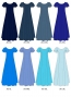 Kids Custom Double Flare Sleeves Long Dress / JCp84-solid