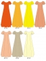 Kids Custom Double Flare Sleeves Long Dress / JCp84-solid