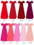 Kids Custom Double Flare Sleeves Long Dress / JCp84-solid