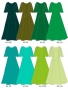 Custom Half Sleeve Long Dress / JC78-solid