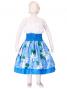 Hula Kids Double & Reversible Pau Skirt / Blue / Gp10