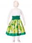 Hula Kids Double & Reversible Pau Skirt / Green / Gp11