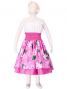 Hula Kids Double & Reversible Pau Skirt / Pink / Gp13