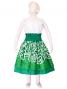 Hula Kids Double & Reversible Pau Skirt / Green / Gp14