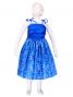 Hula Kids Drape Satin Dress with Lehua Print / Blue / Gp28bl
