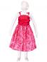 Hula Kids Drape Satin Dress with Lehua Print / Red / Gp28rd