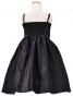 Hula Kids Shantung Dress with Lehua Embroidery / Black / Gp2b