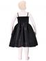 Hula Kids Shantung Dress with Lehua Embroidery / Black / Gp2b