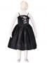 Hula Kids Shantung Dress with Lehua Embroidery / Black / Gp2b