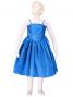 Hula Kids Shantung Dress with Lehua Embroidery / Blue / Gp2bl