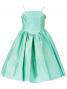 Hula Kids Shantung Dress with Lehua Embroidery / Green / Gp2g
