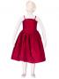Hula Kids Shantung Dress with Lehua Embroidery / Red / Gp2r