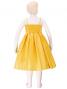 Hula Kids Shantung Dress with Lehua Embroidery / Yellow / Gp2y