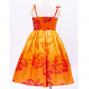 Hula Kids Midi Drape Keiki Dress / Orange / Gp32or