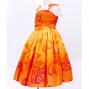 Hula Kids Midi Drape Keiki Dress / Orange / Gp32or