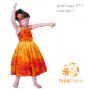 Hula Kids Midi Drape Keiki Dress / Orange / Gp32or