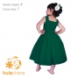 Hula Kids Midi Keiki Dress / Solid Green / Gp34gr