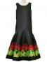 Hula Kids Shantung Dress with Lehua Print / Luxury Collection / Black / Jp35bk