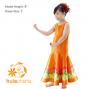 Hula Kids Shantung Dress with Lehua Print / Luxury Collection / Orange / Jp35or