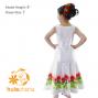 Hula Kids Shantung Dress with Lehua Print / Luxury Collection / White / Jp35wh
