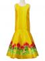 Hula Kids Shantung Dress with Lehua Print / Luxury Collection / Yellow / Jp35ye