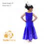 Hula Kids Shantung Dress with Lokelani Print / Luxury Collection / Blue / Jp36bl